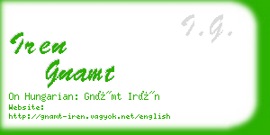 iren gnamt business card